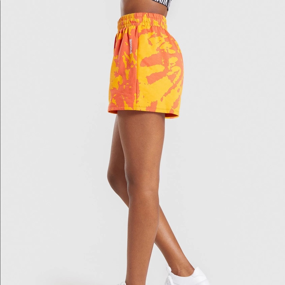 Gymshark Orange Color Burst Shorts